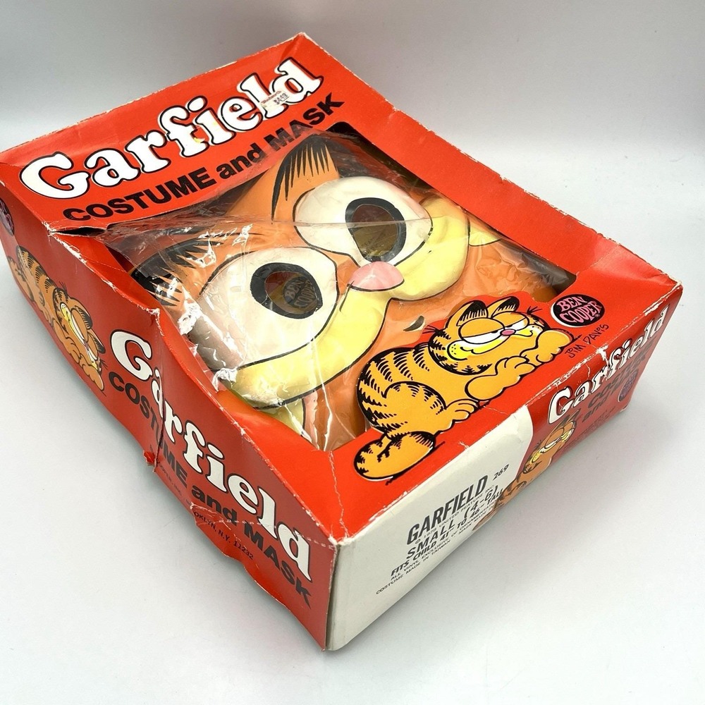 Vintage 1978 Ben Cooper "Garfield" Costume Mask w/Box, size Small 4-6 Jim Davis - Picture 13 of 13